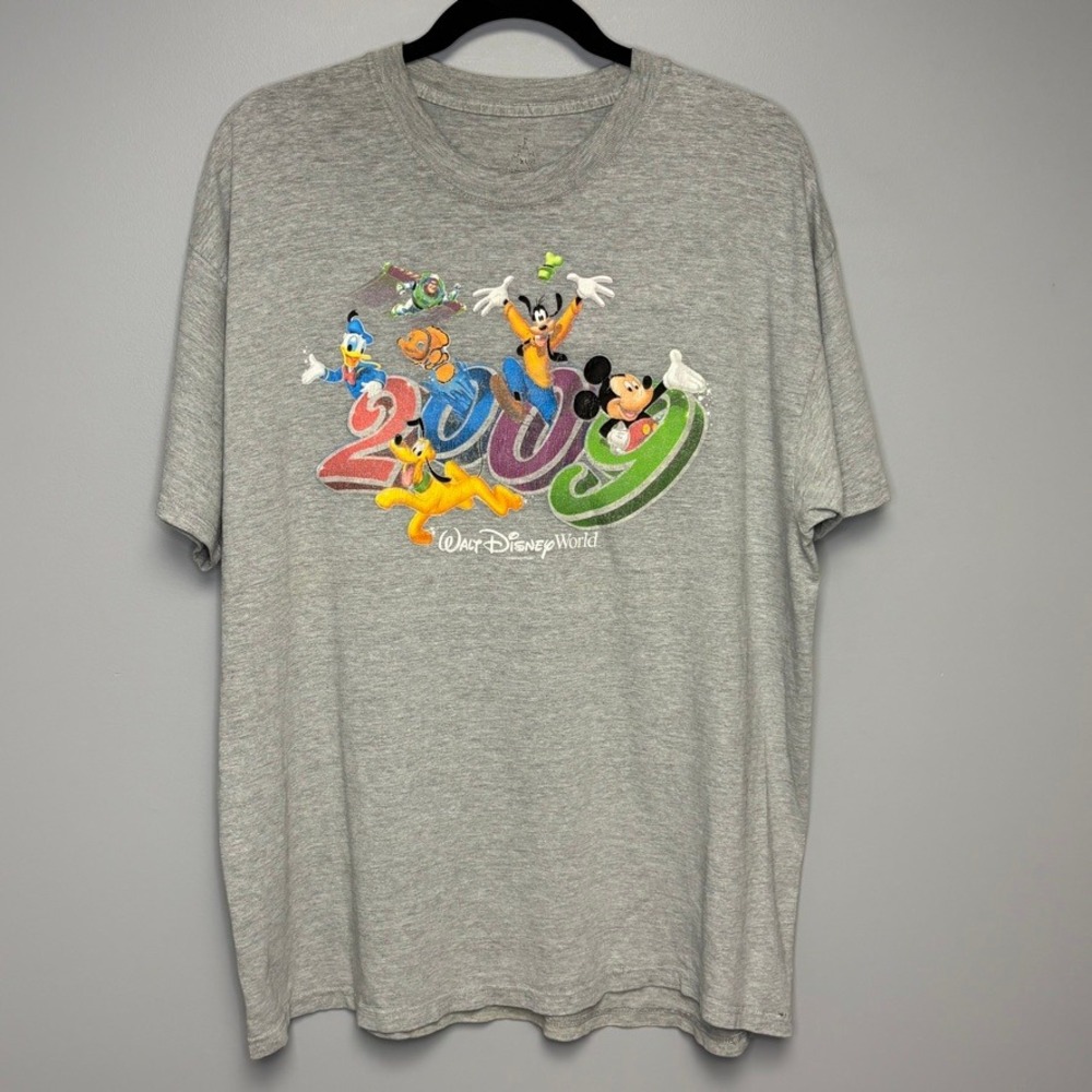 VTG 2009 Disney World Disneyland Resort Florida Vacation Character Tee‎ Mens XL